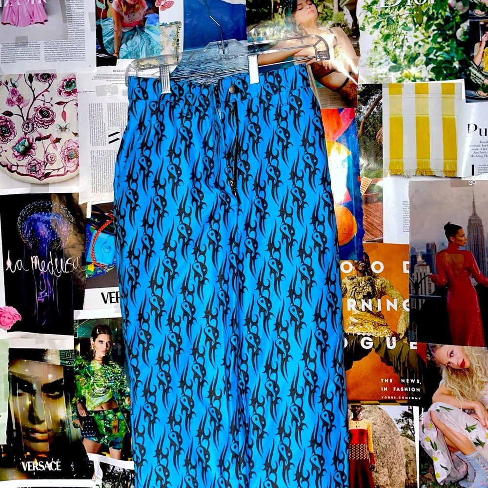 Local Heroes peace sign fire pants